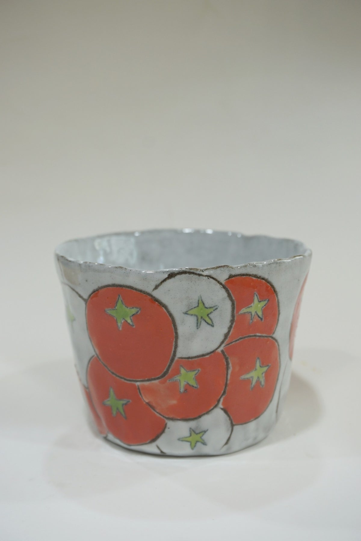 Ceramic Hand Pinched Tomato Star Cup