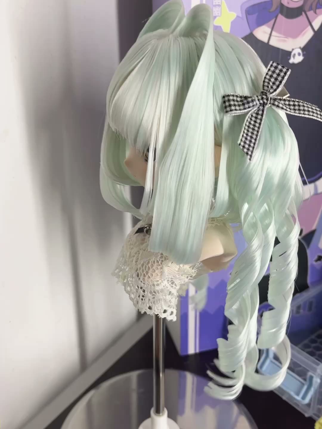 Mint Green Twin Tail Doll Wig