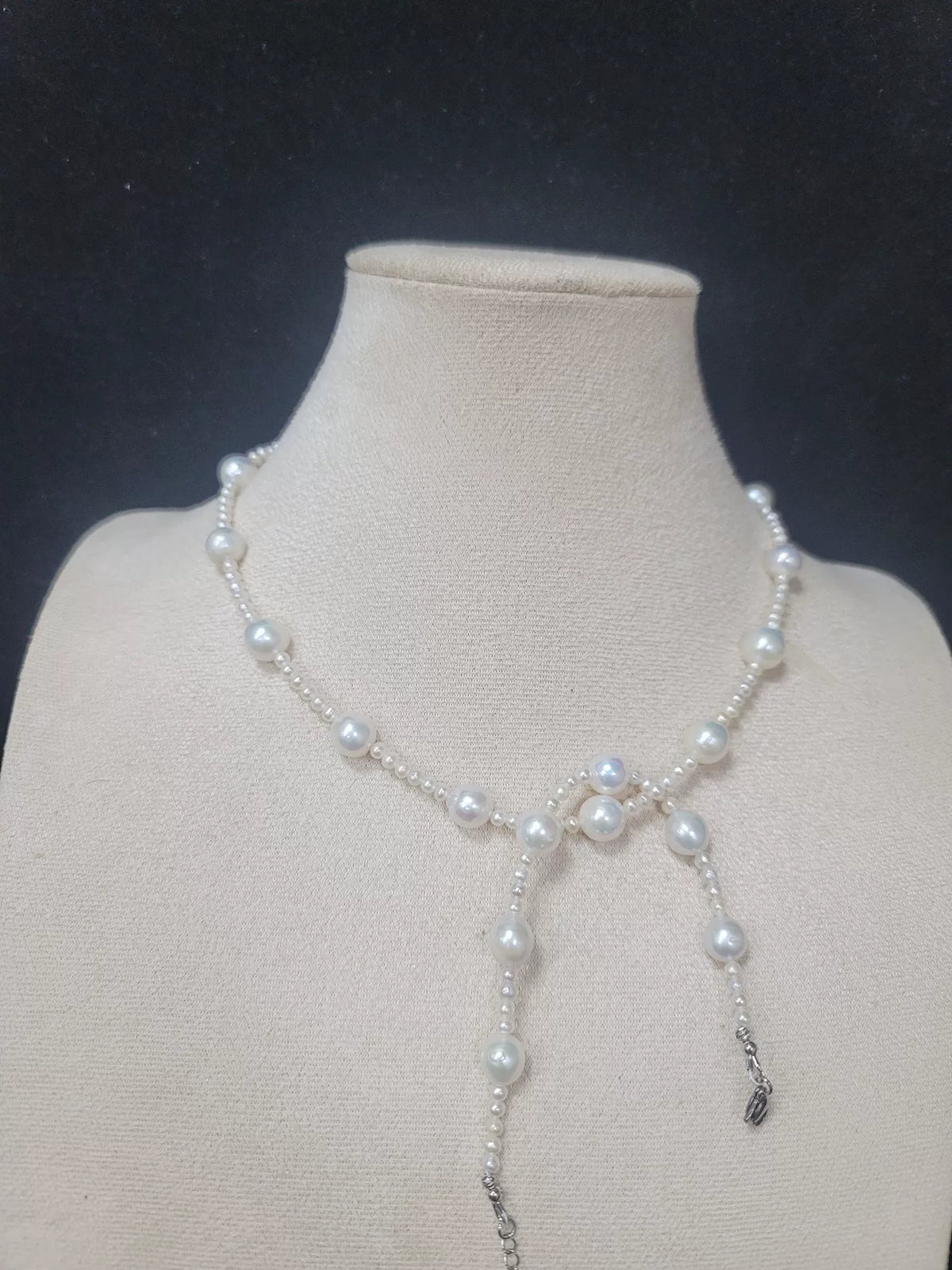 Set Collana e Bracciale Perle Bianche Cielo Stellato