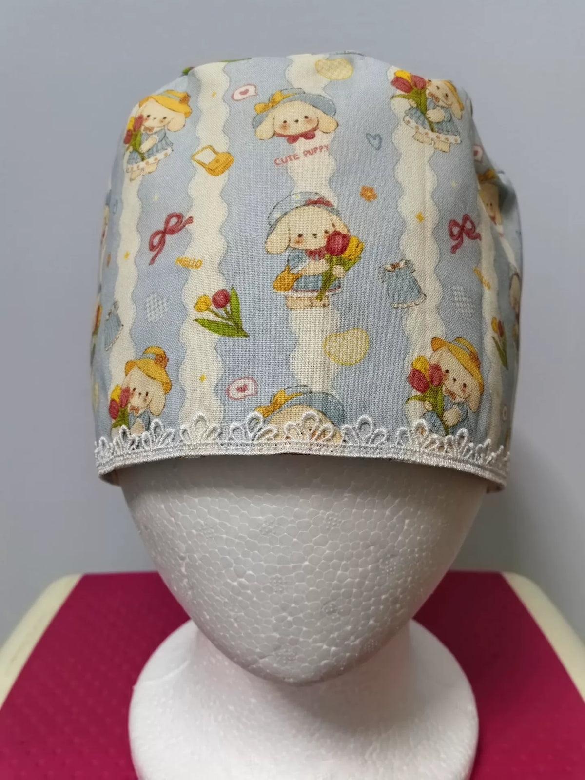 Cotton Double Layer Cartoon Puppy Surgical Cap