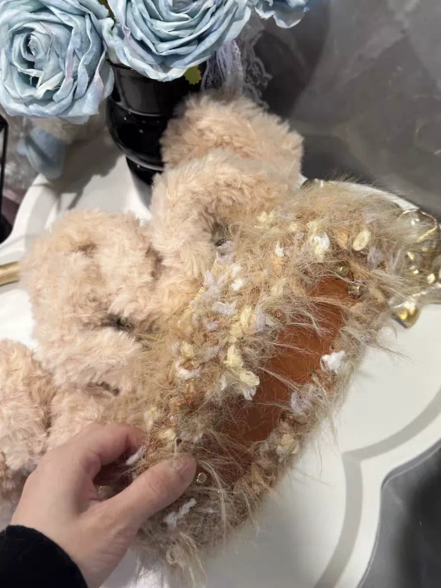 Mala Pequena de Pelo Sintético Macio