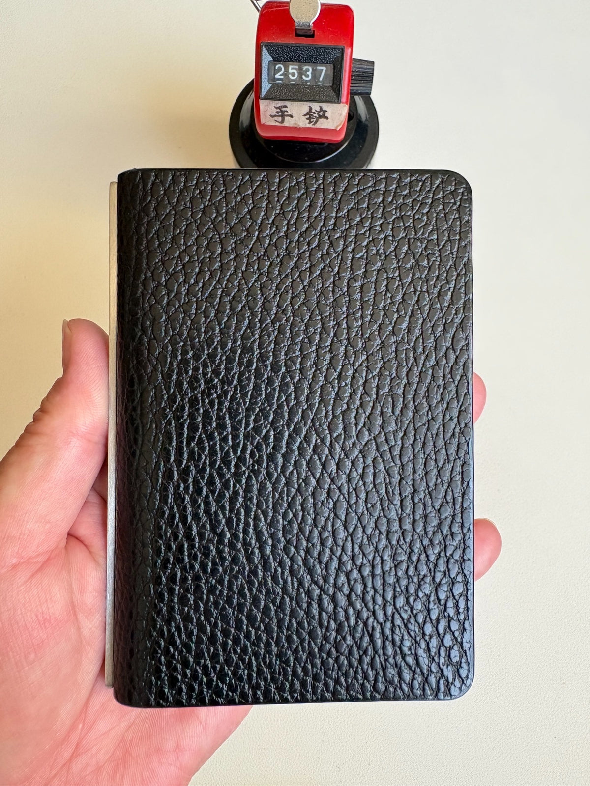 Black Dollaro Leather Ring Binder