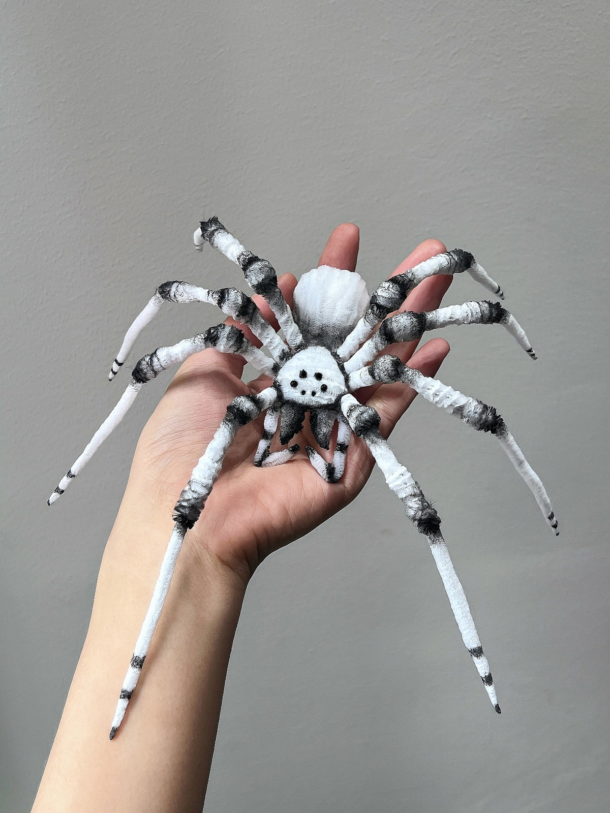 Chenille Spider Plush Poseable Dark Decor