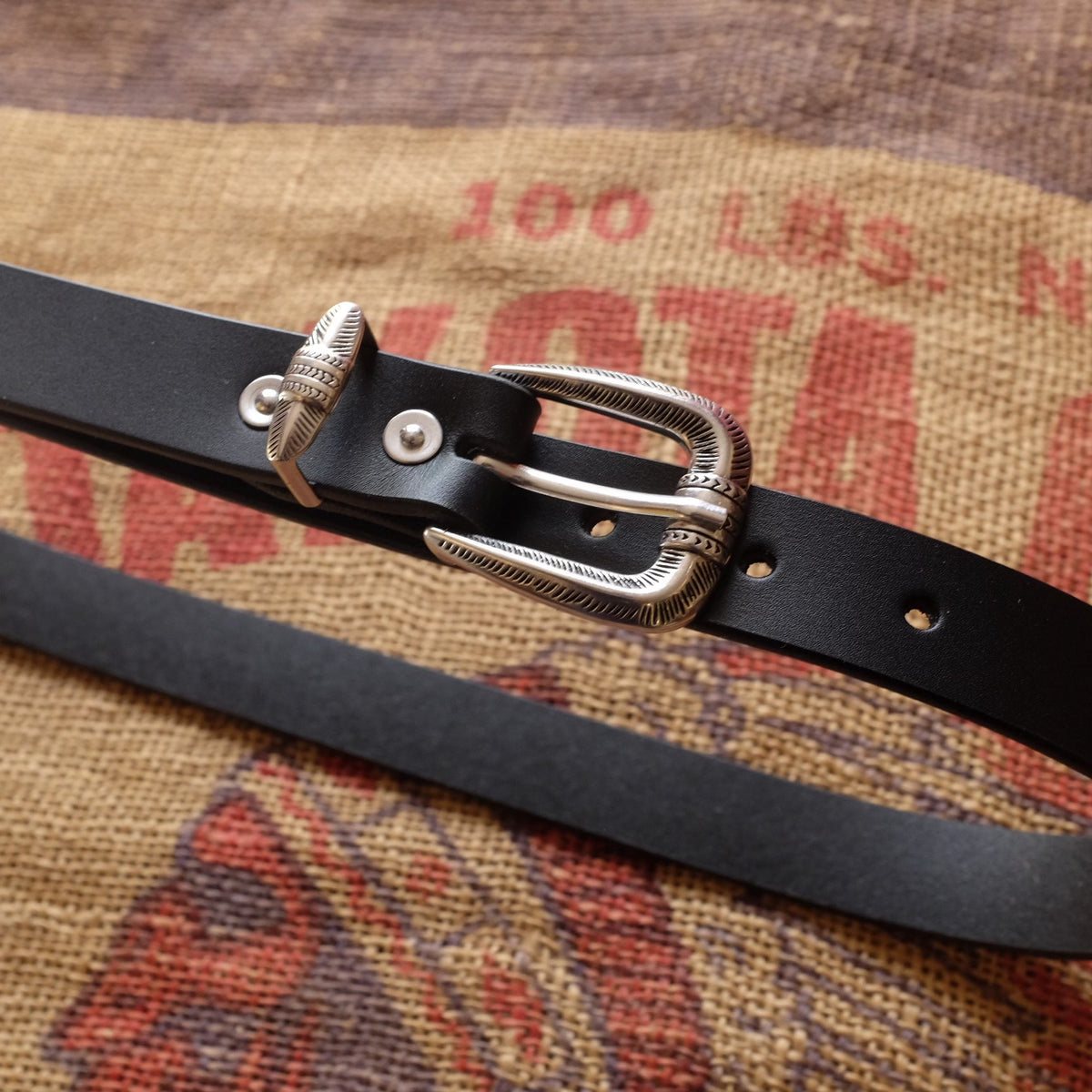 Vintage Carved Leather Belt