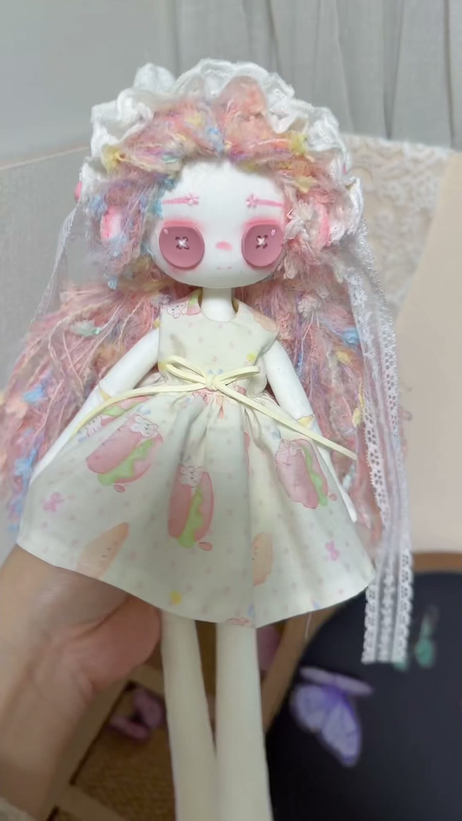 ハンドメイド布製アートドール 30cm