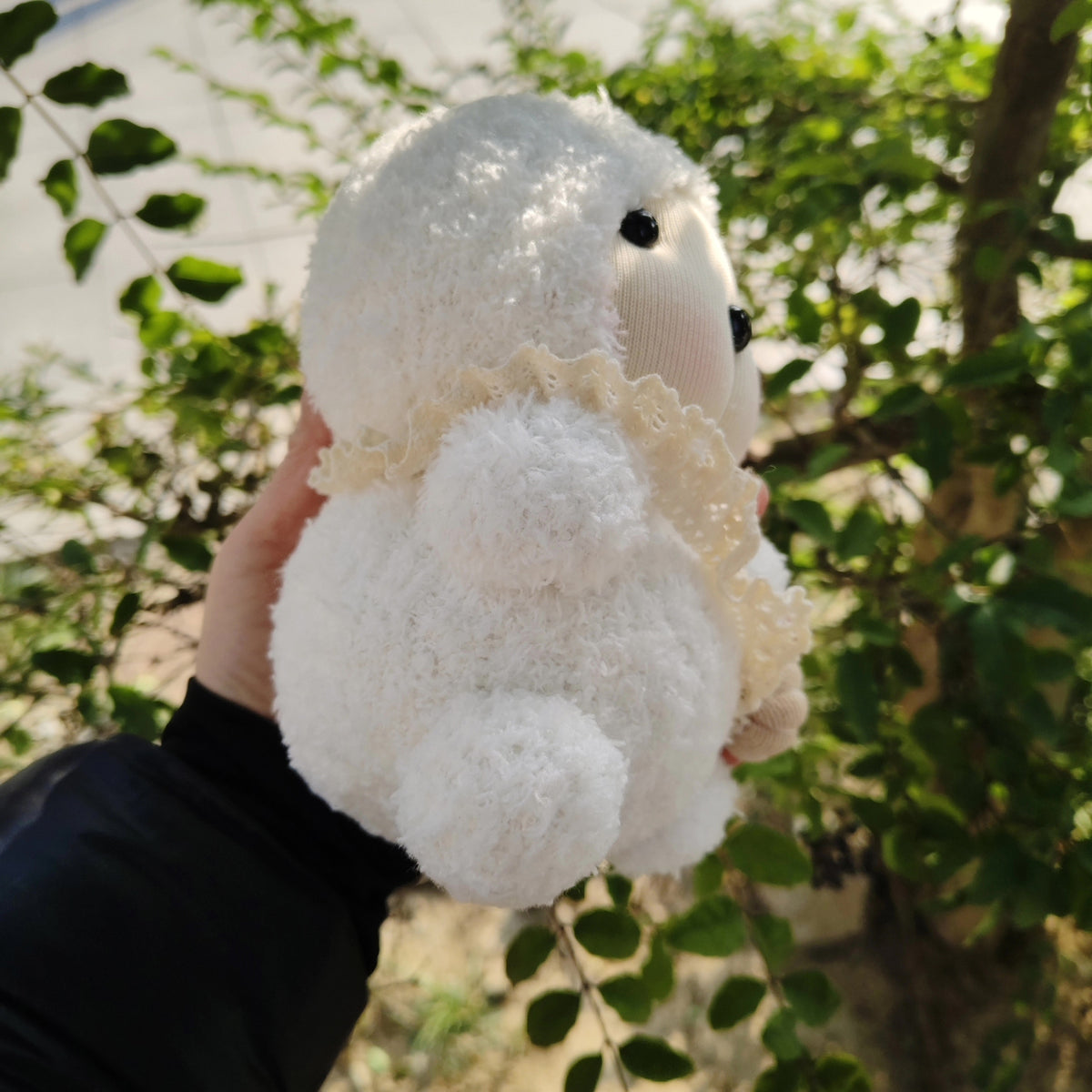 Handmade White Sock Plush Sheep Doll