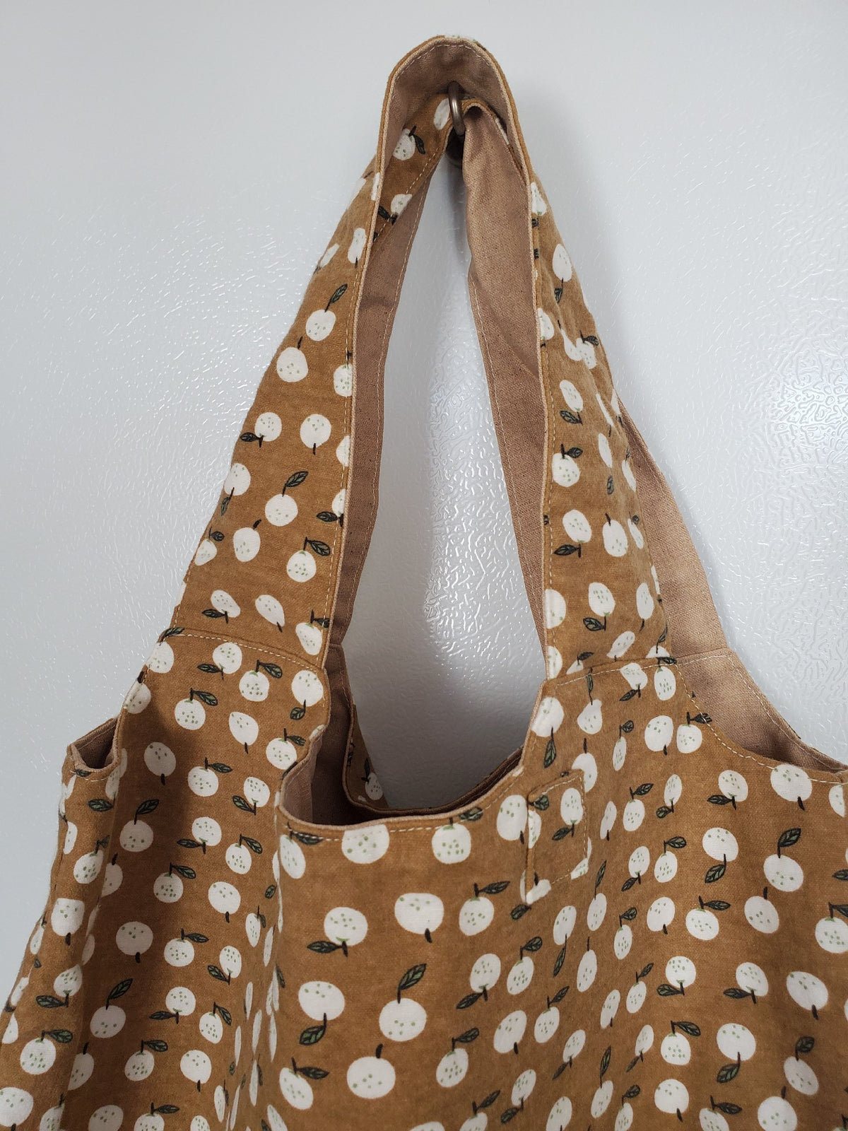 Handmade Fuzzy Fruit Pattern Shoulder Bag
