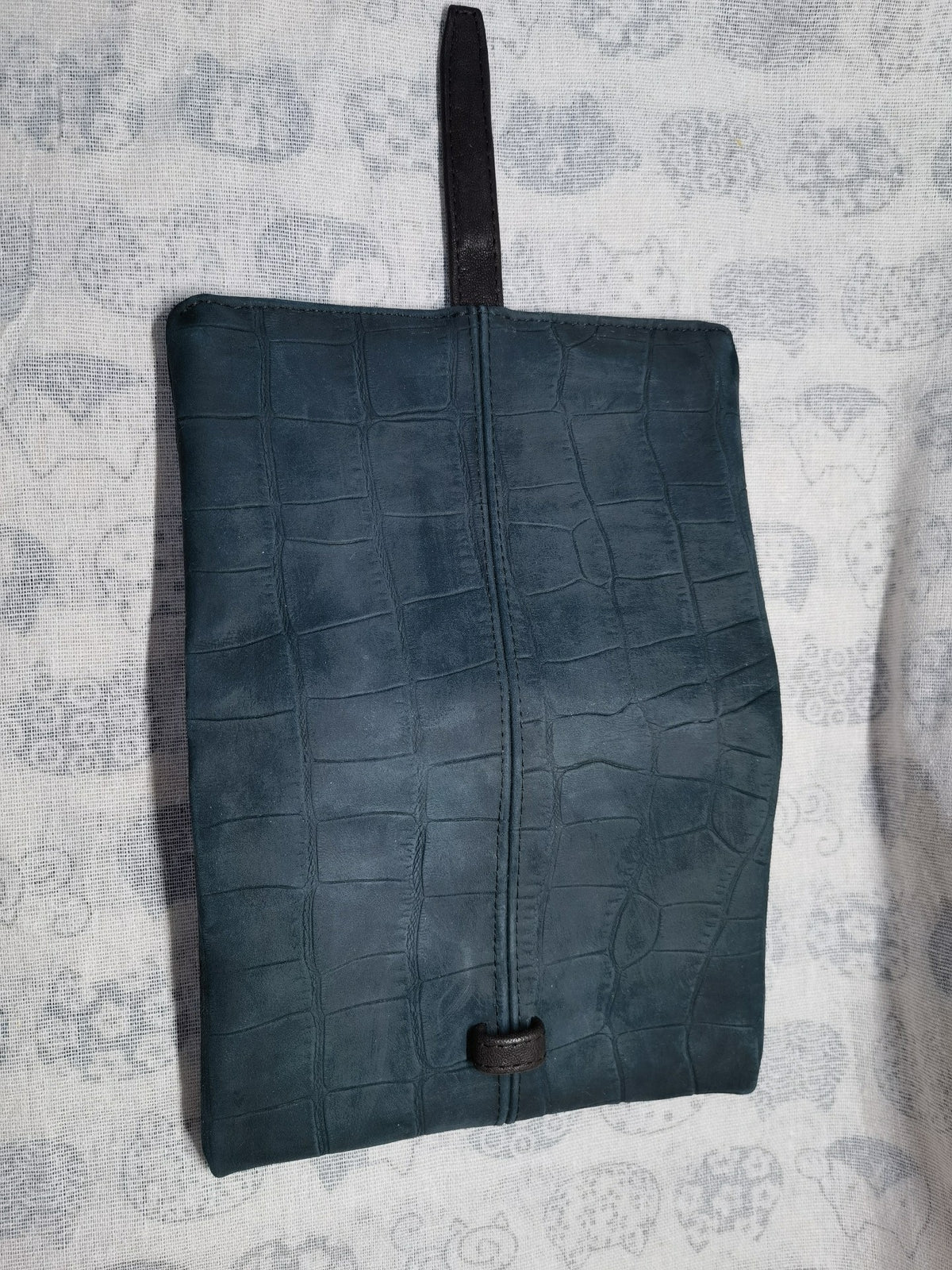 A6 Crocodile Embossed Leather Ring Binder Notebook Cover
