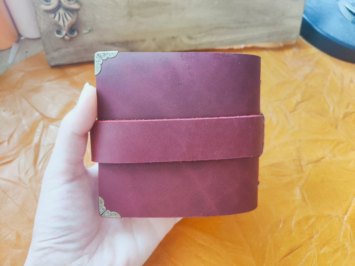 Cowhide Watercolor Journal with Antique Corners