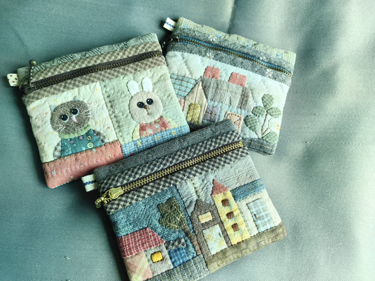 Handgemaakte Gewatteerde Patchwork Kaarthouder