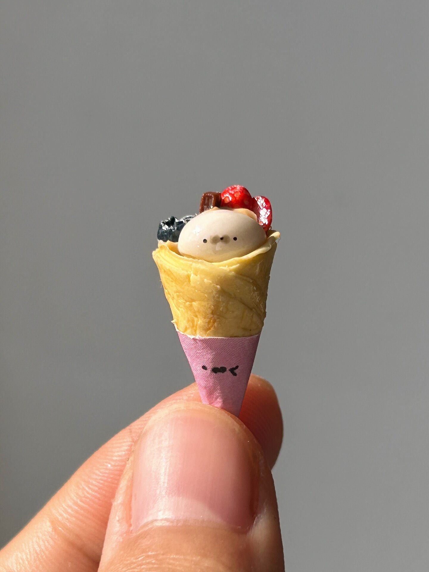 Miniature Crepe Cone with Seal Character Topping