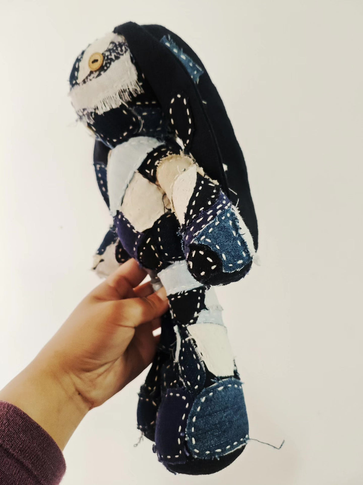 Portachiamvi a Coniglio Patchwork Fatto a Mano 30cm