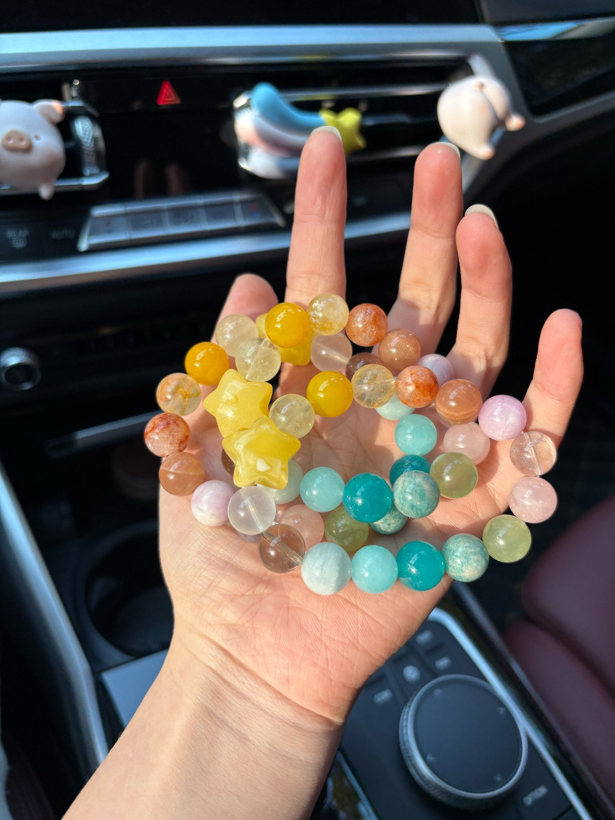12mm Rainbow Crystal Star Bracelet