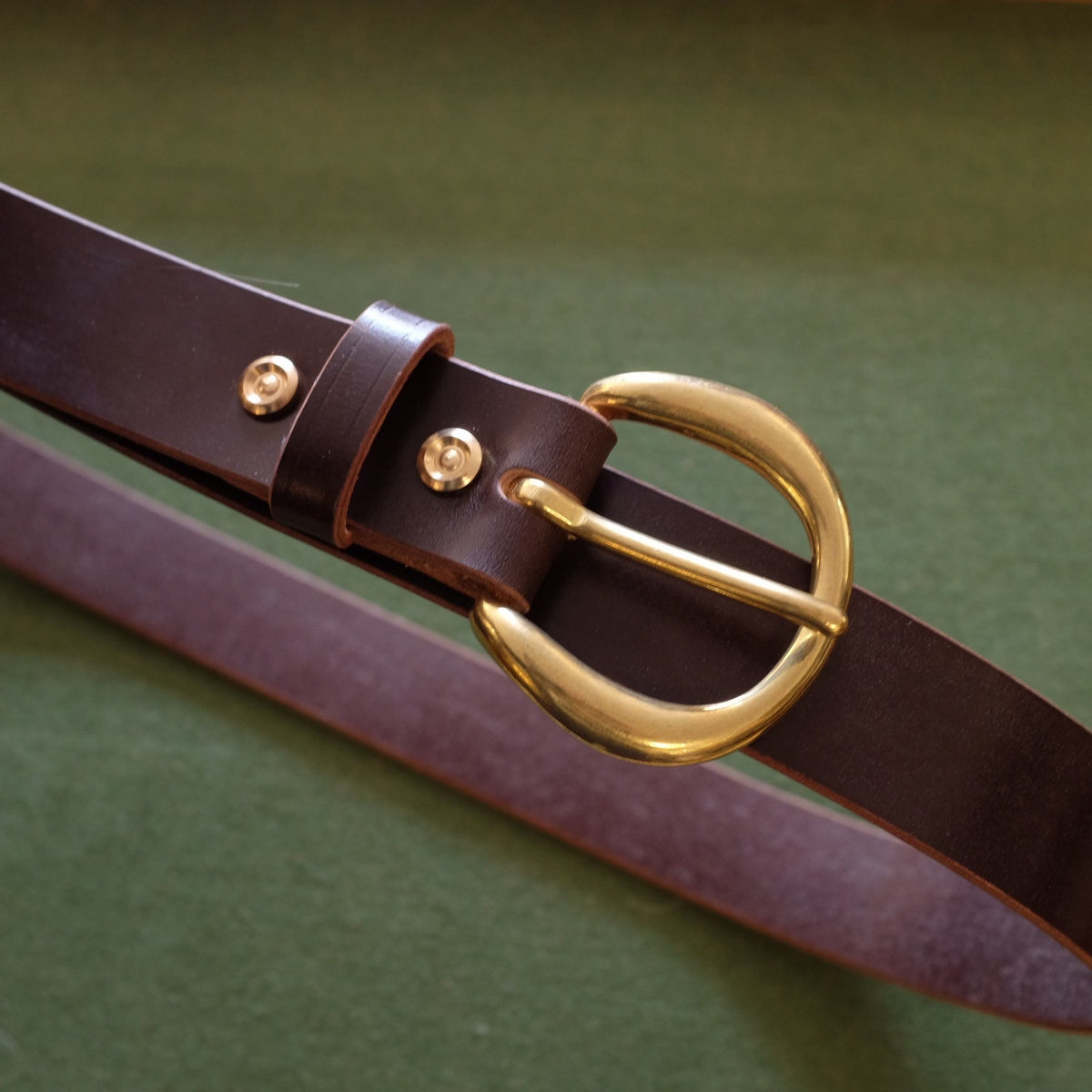 Ceinture en cuir marron chocolat 30mm