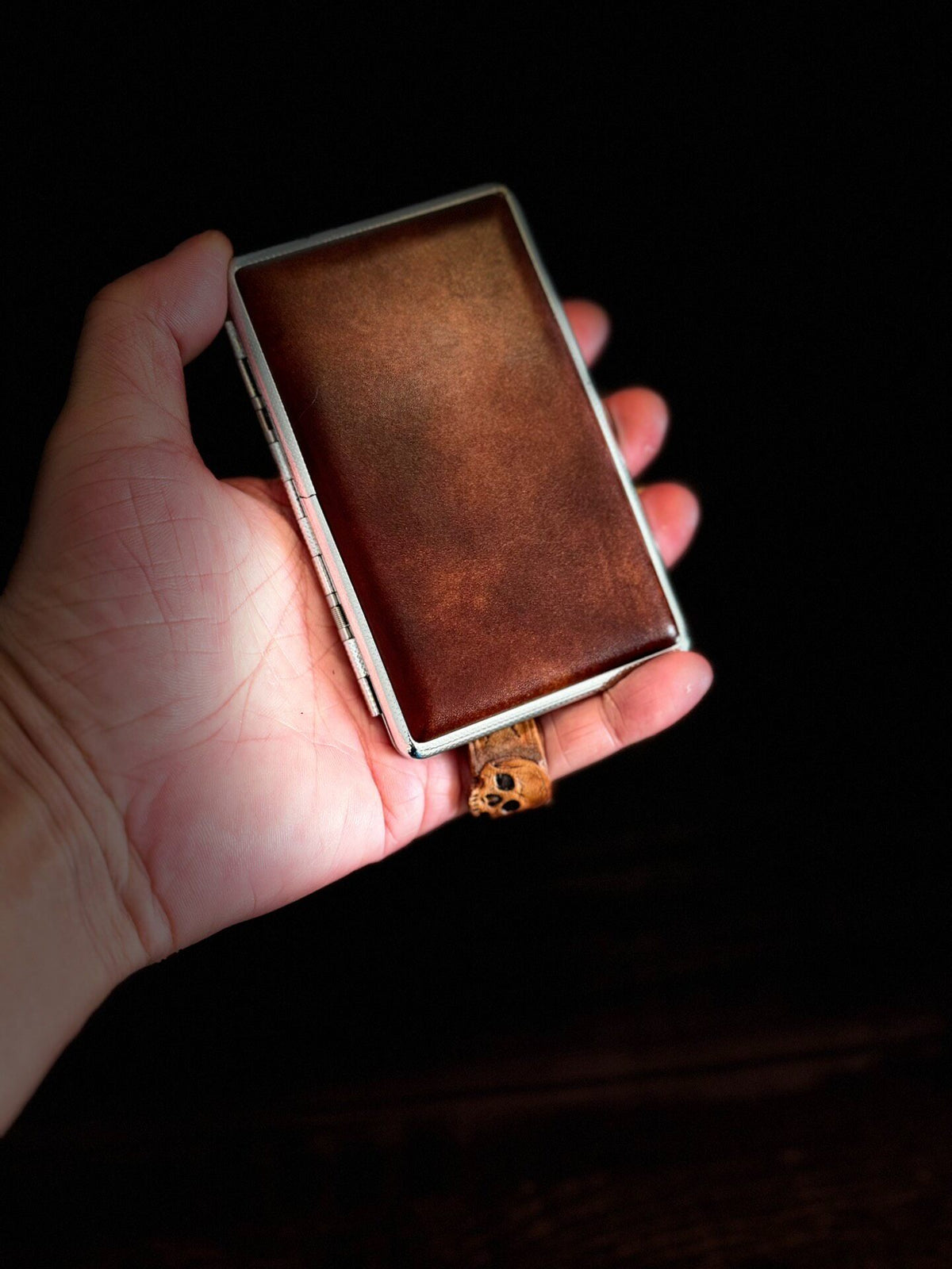 Weinheimer Leather Cigarette Case Amber Brown