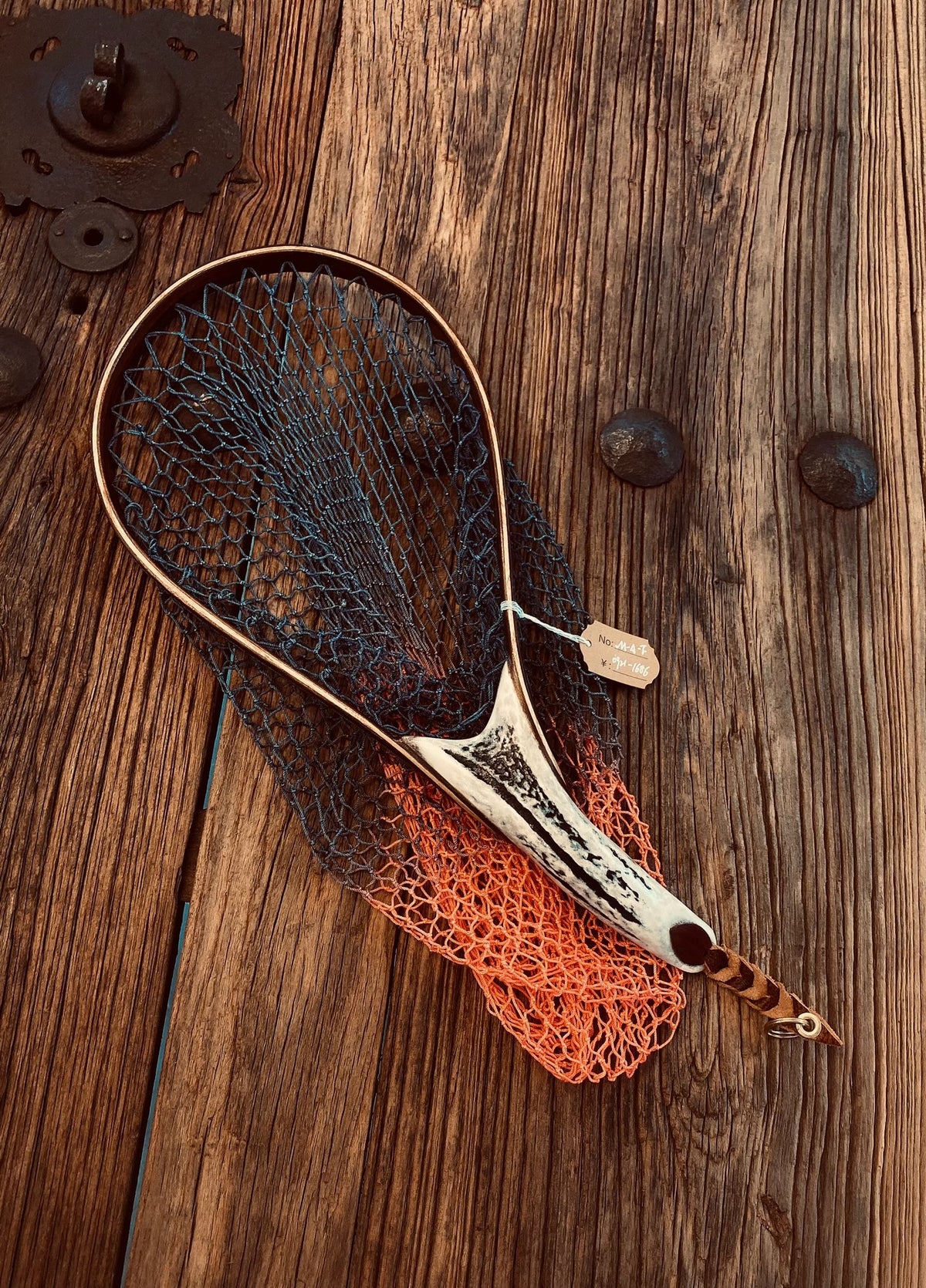 Antler Handle Stream Fishing Landing Net