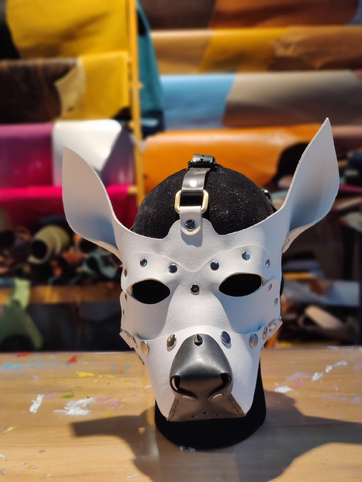 Handcrafted Leather Dog Mask