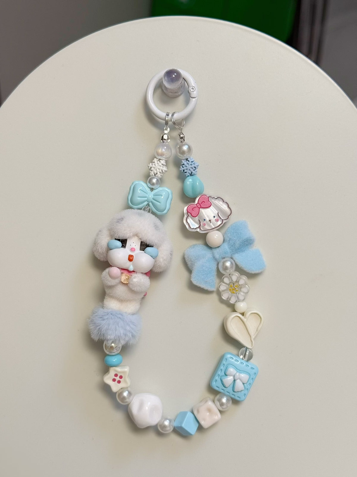 Flocked Crying Doll Phone Strap Charm