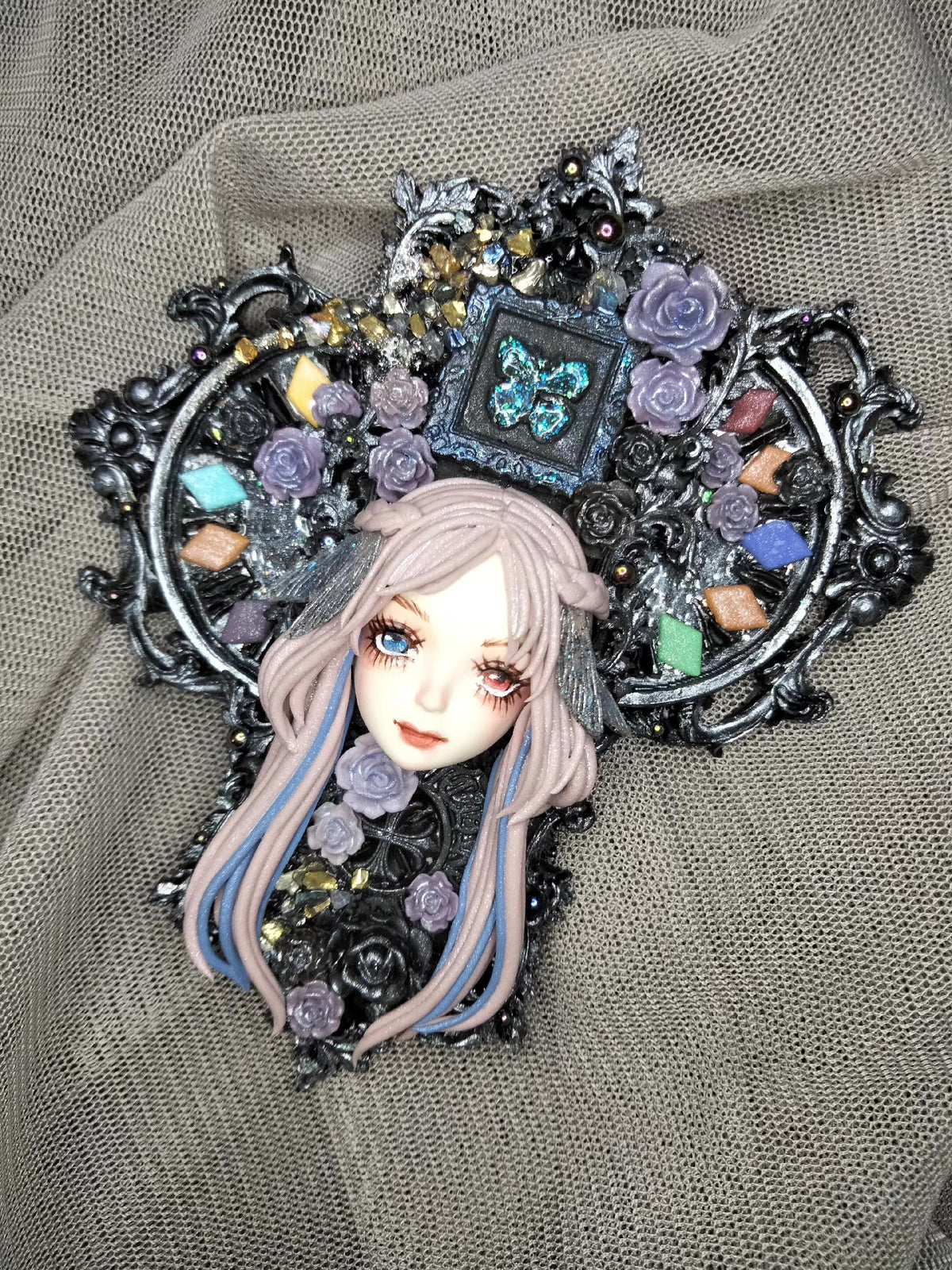 Original Clay Doll Head Fridge Magnet