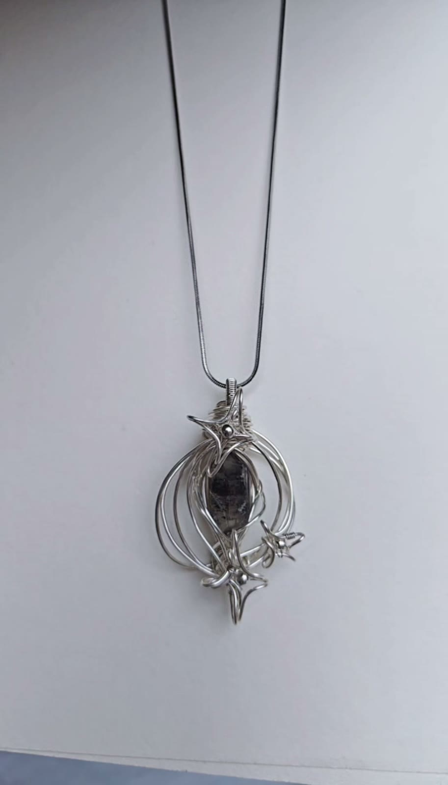 Handcrafted Wire Wrapped Raw Crystal Necklace