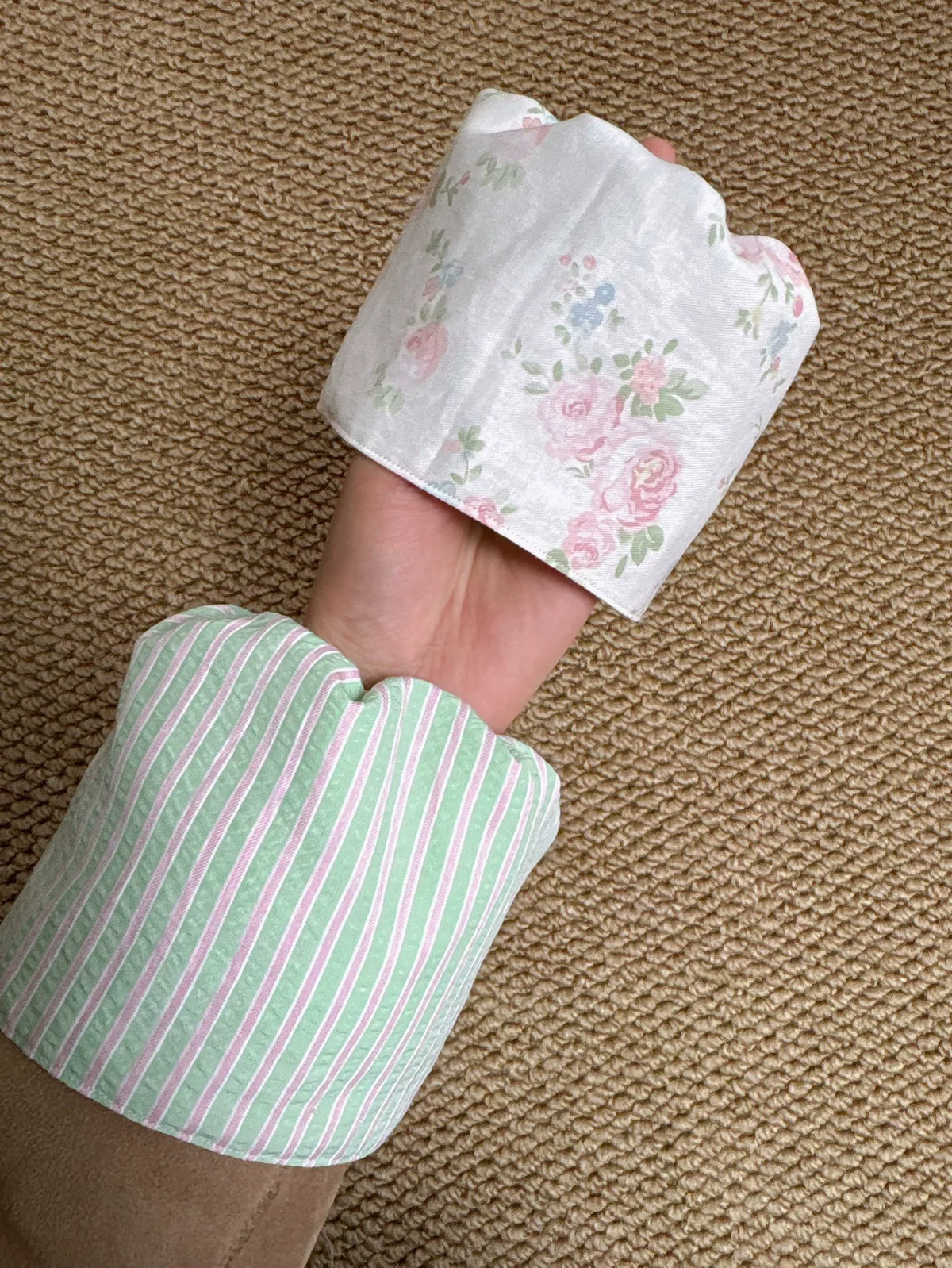 Coprismanica reversibili in stile giapponese fatti a mano
