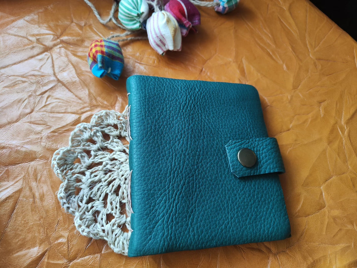 Teal Pebbled Leather Journal