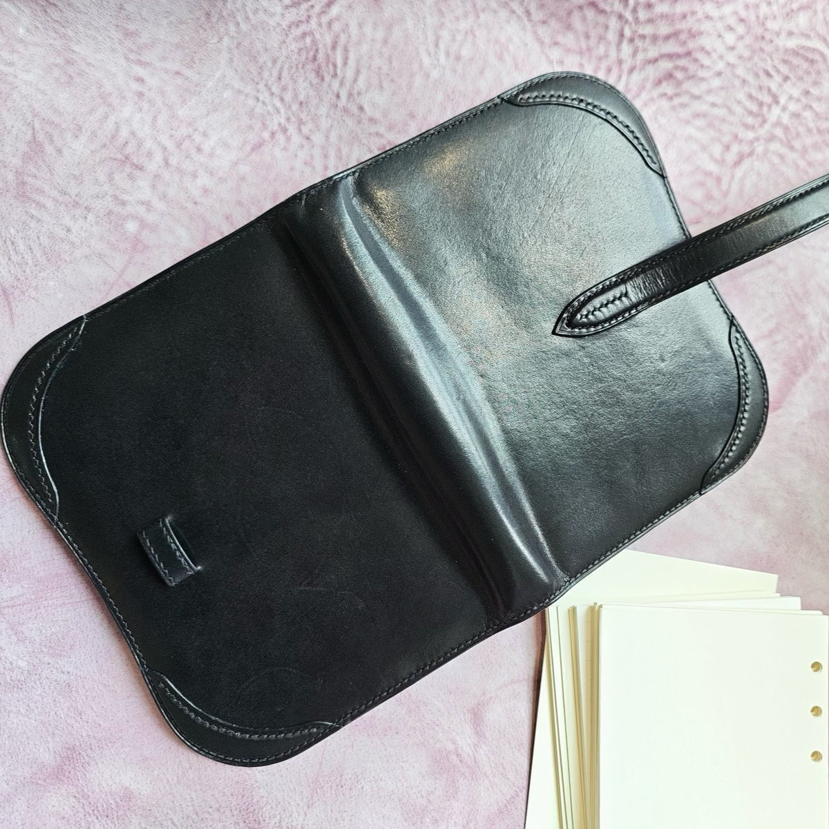 A6 Leather Loose Leaf Notebook Cover