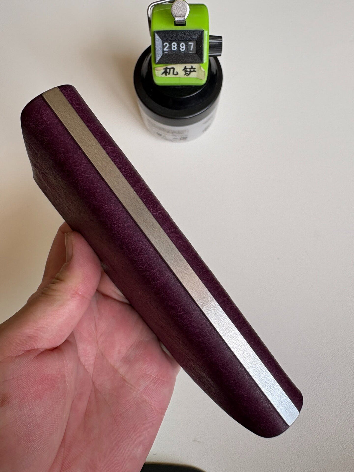 Purple Leather M5 Six Ring Binder Cover
