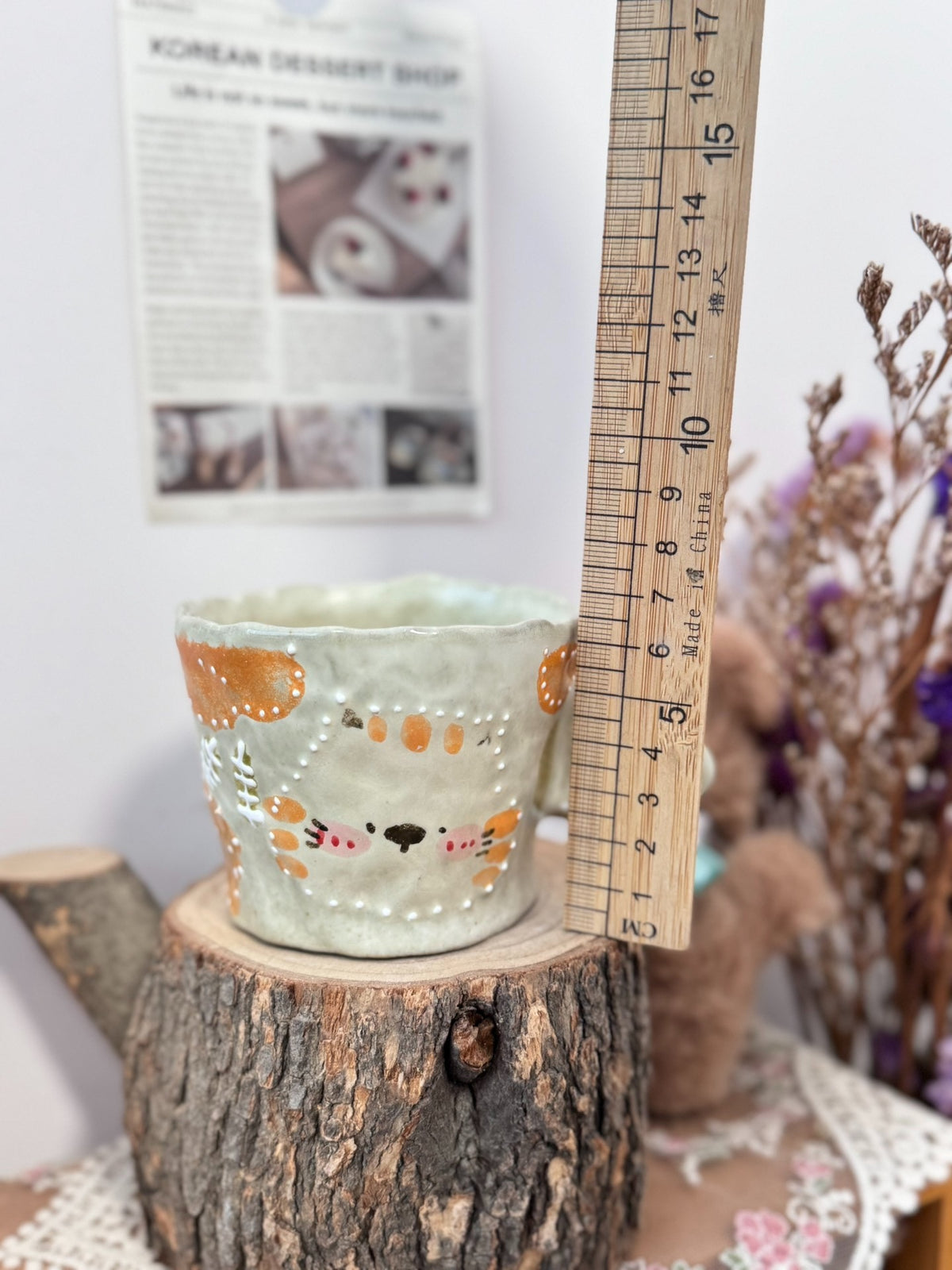 Handpainted Cat Face Ceramic Coffee Cup 230ml