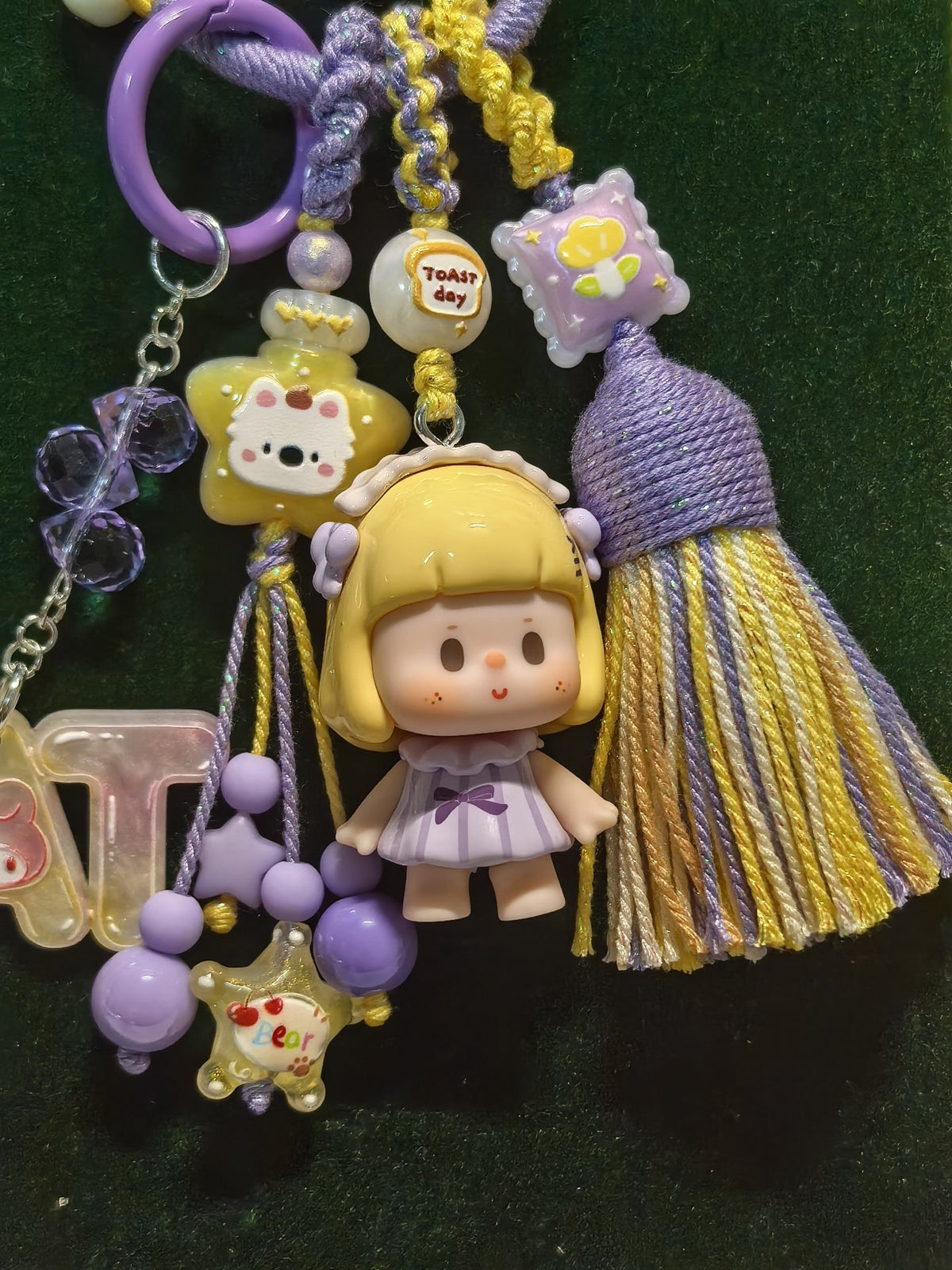 Glossy Figurine Phone Charm with Tassel