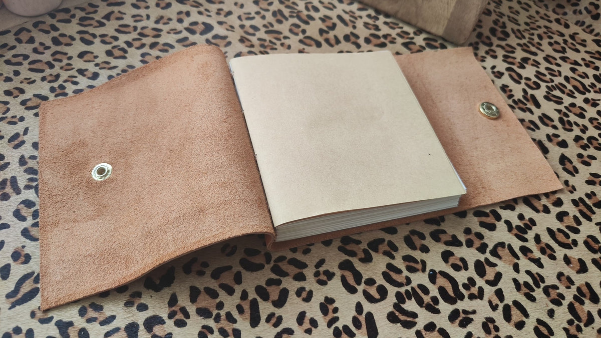 Carnet en cuir véritable avec pages kraft et Dowling