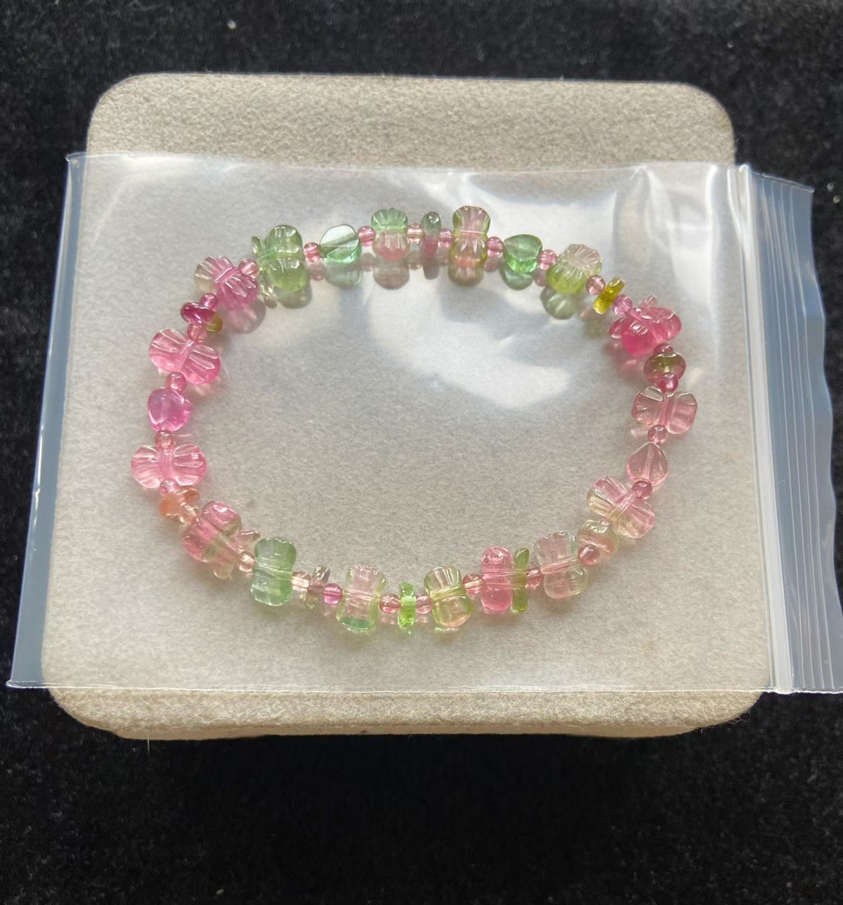 Bracciale Fiocco Arcobaleno in Tormalina Anguria
