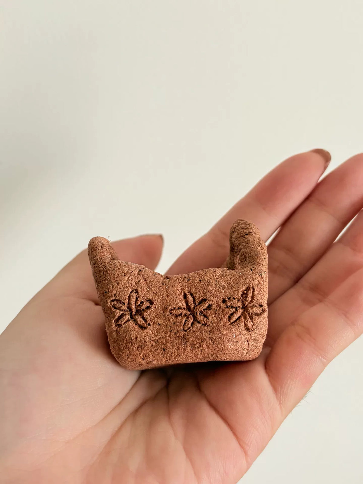 Handmade Clay Vessel With Embossed Floral Motifs