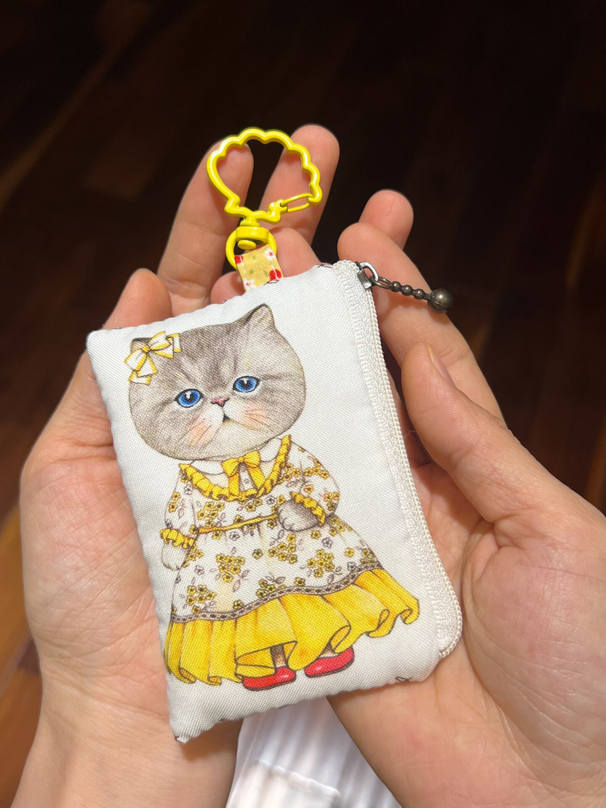 Handgefertiges japanisches Katzen-Münzen-Karten-Etui