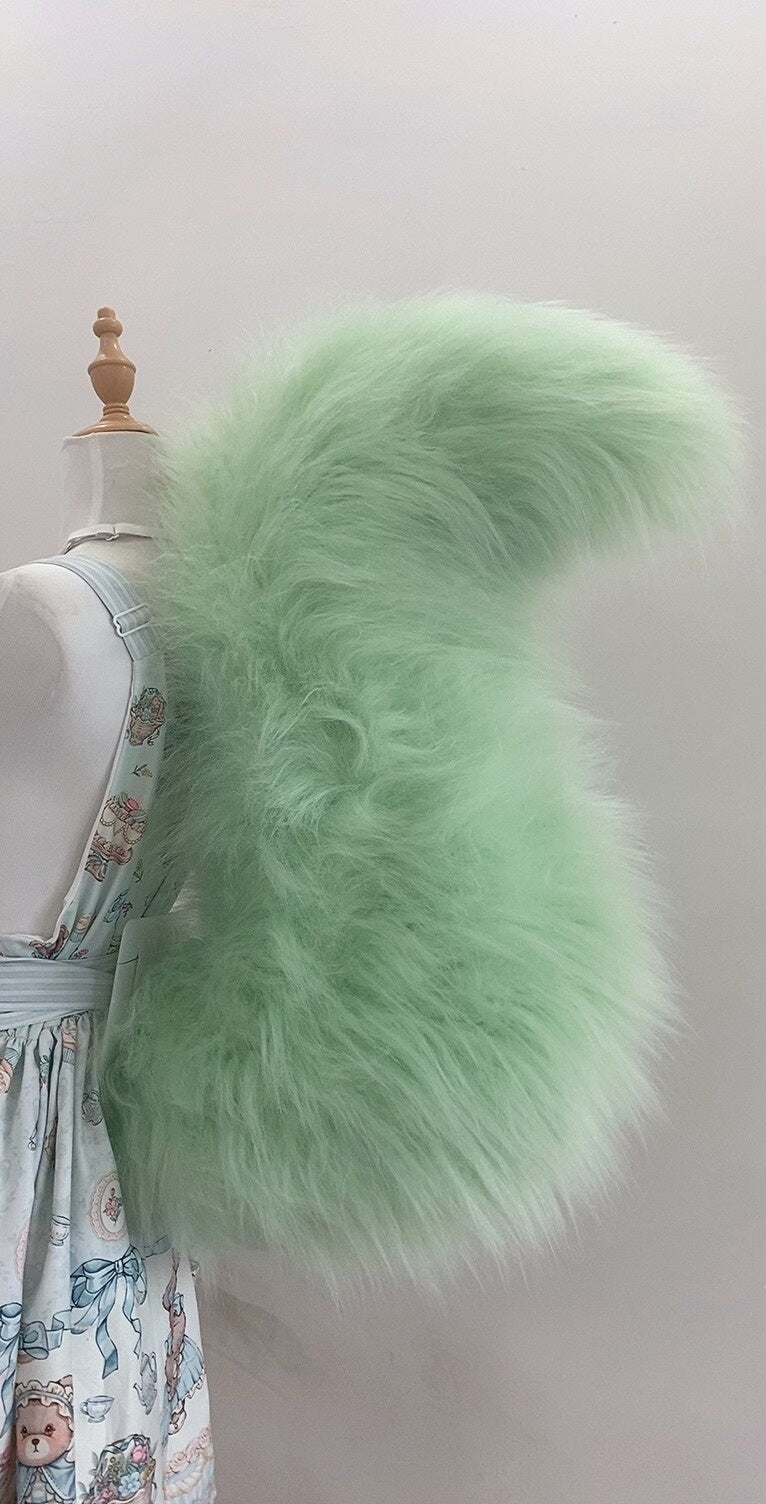 Matcha Grüner Kunstfell Cosplay Tierenschwanz Requisite