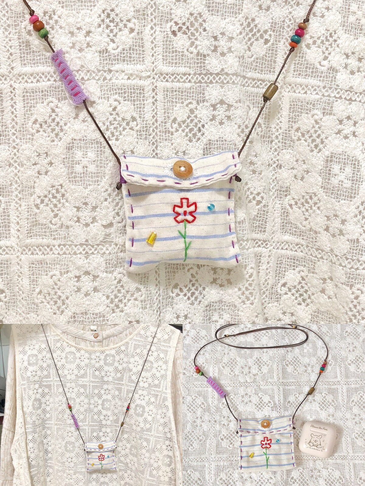 Flower Storage Pouch With Adjustable Cord