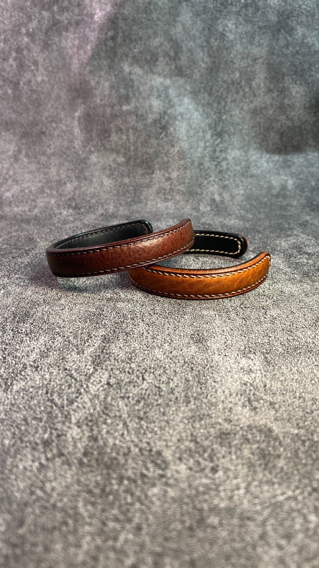 Vintage Leather Cuff Bracelet Vegetable Tanned