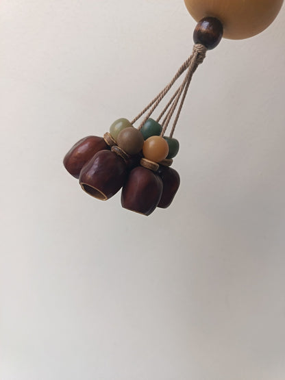 Handmade Gourd Pendant with Shaking Bodhi Seeds