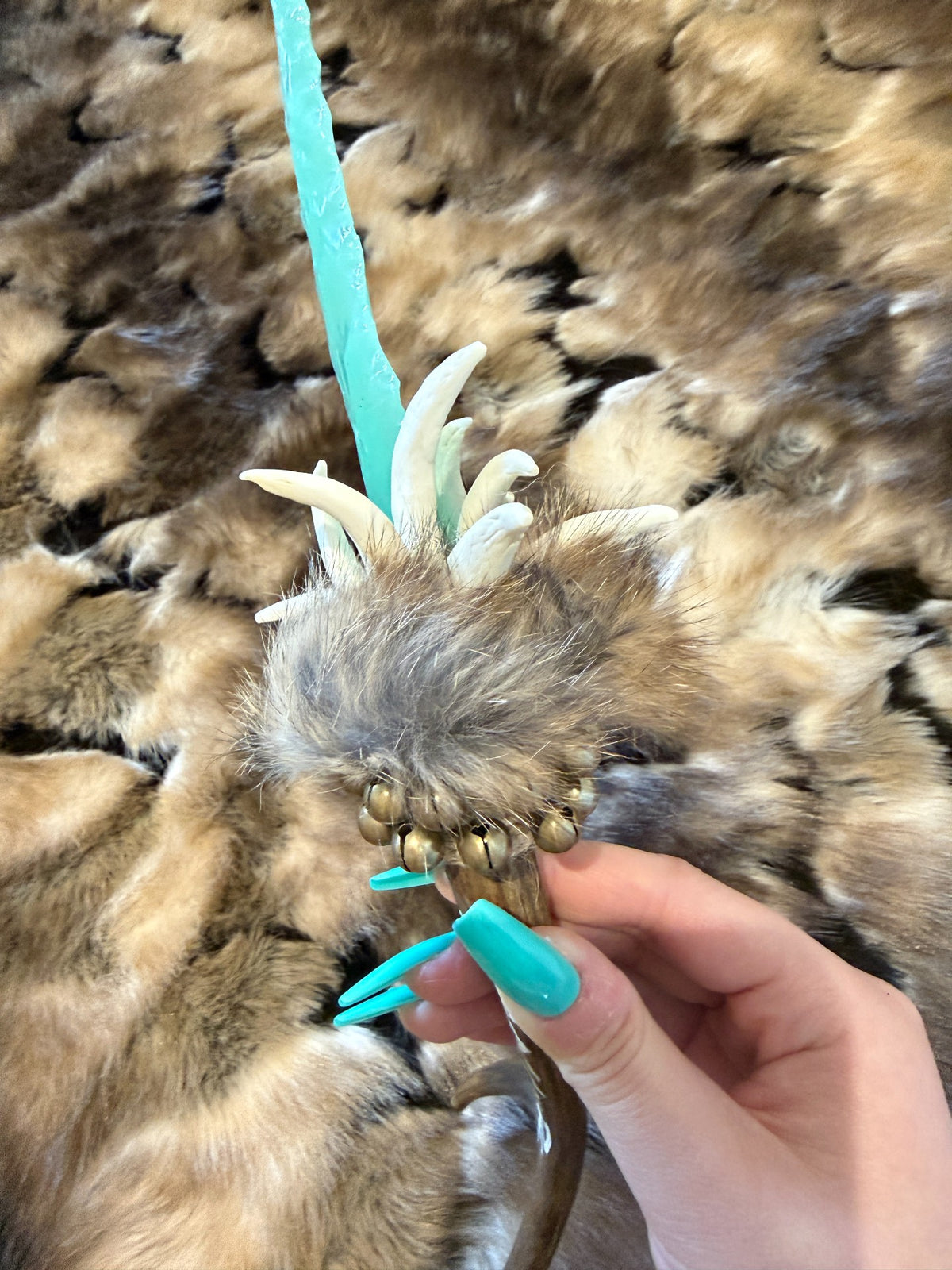 Crescent Blade Ritual Dagger with Antler Handle