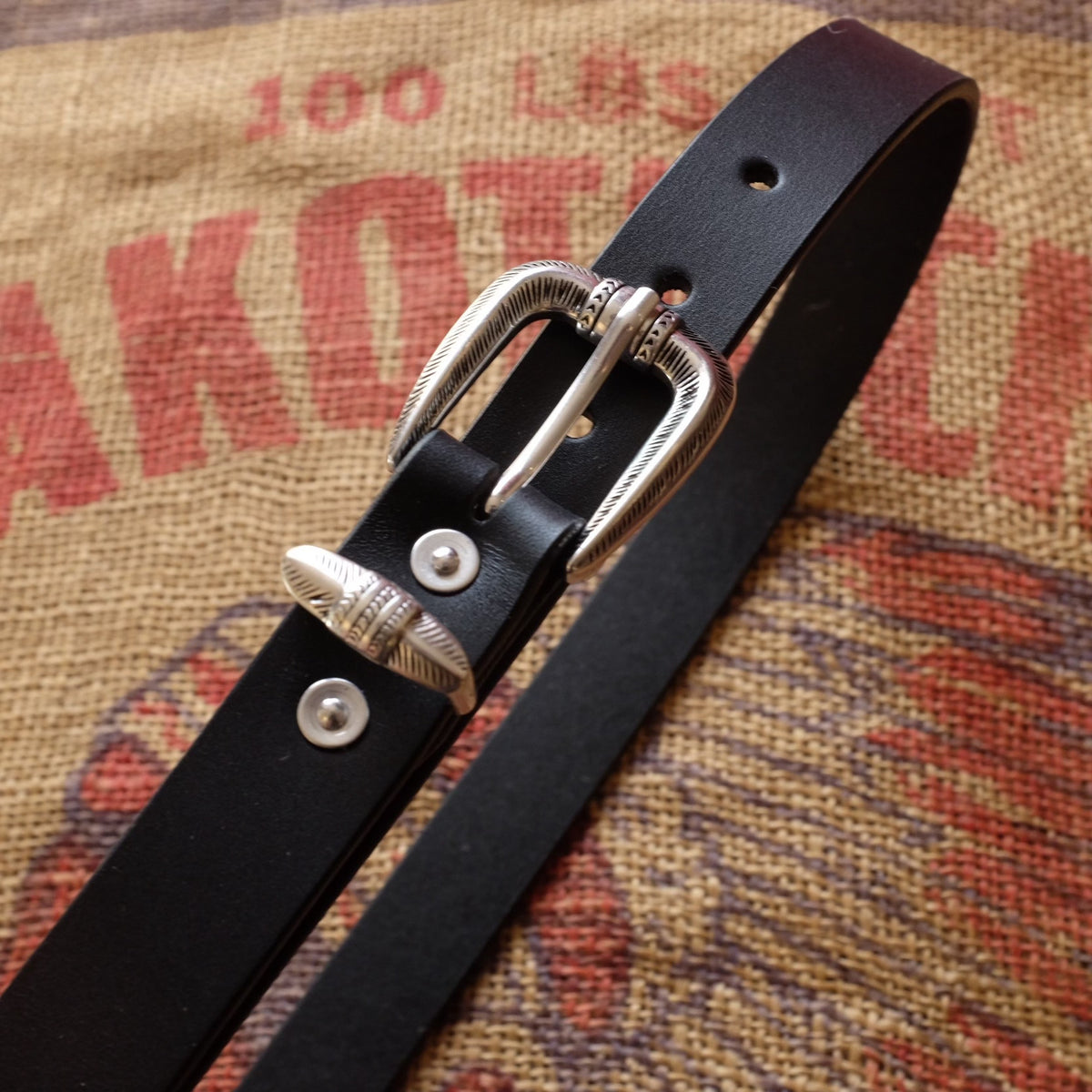 Vintage Carved Leather Belt