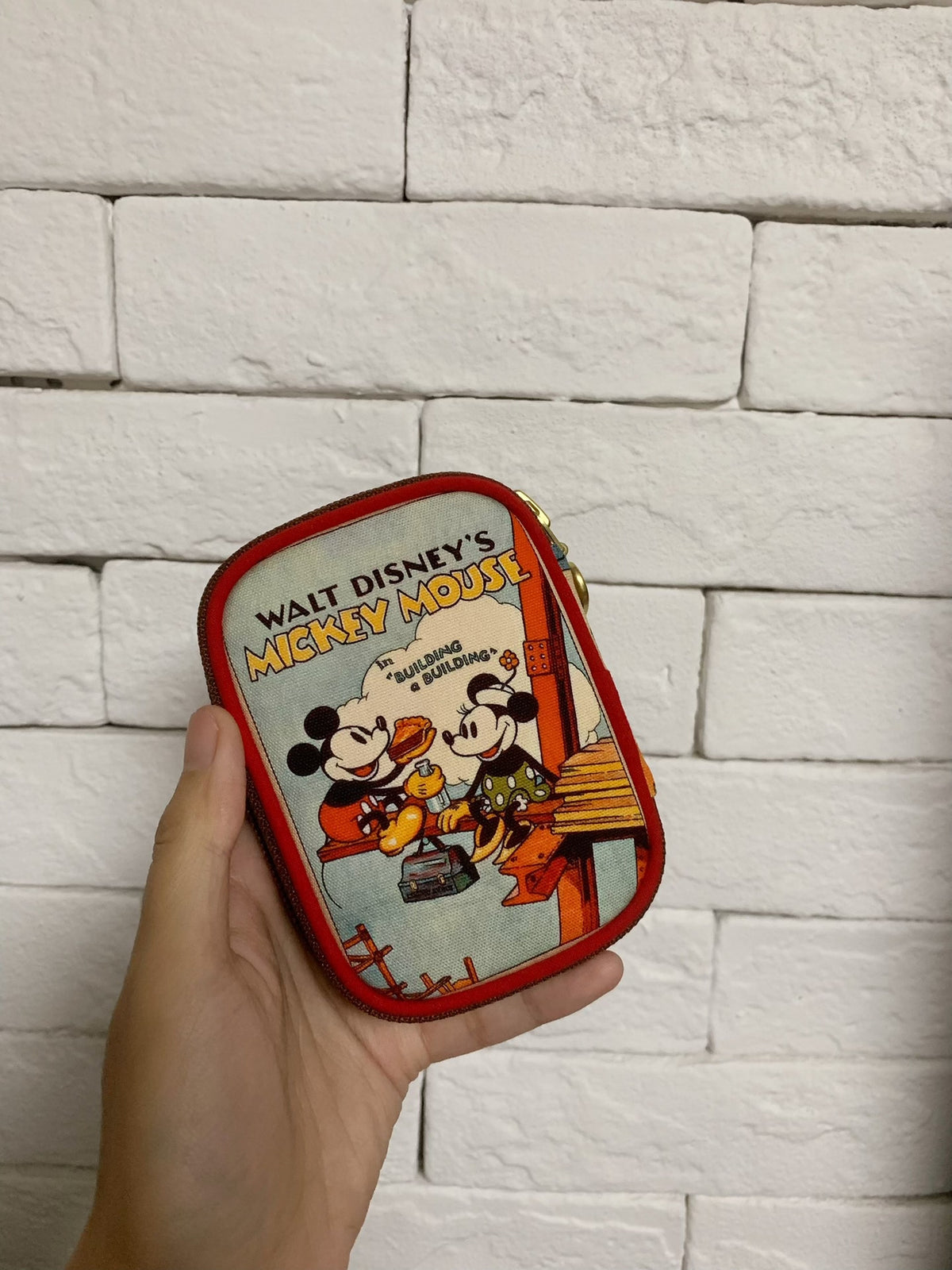 Vintage Disney Mickey Mouse Canvas Zipper Pouch
