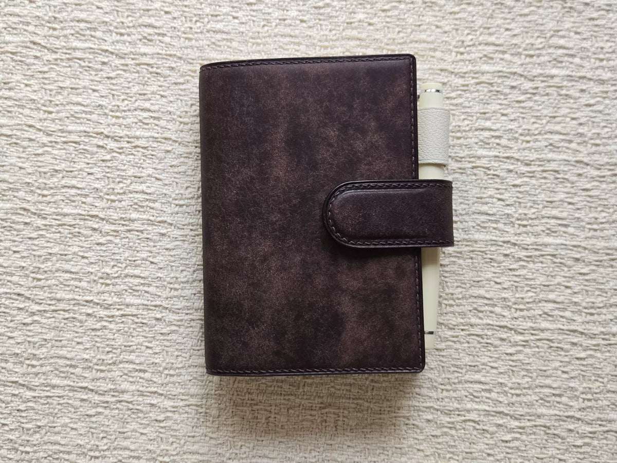 A7 Ring Journal Hoes Verbrandbruin Leer