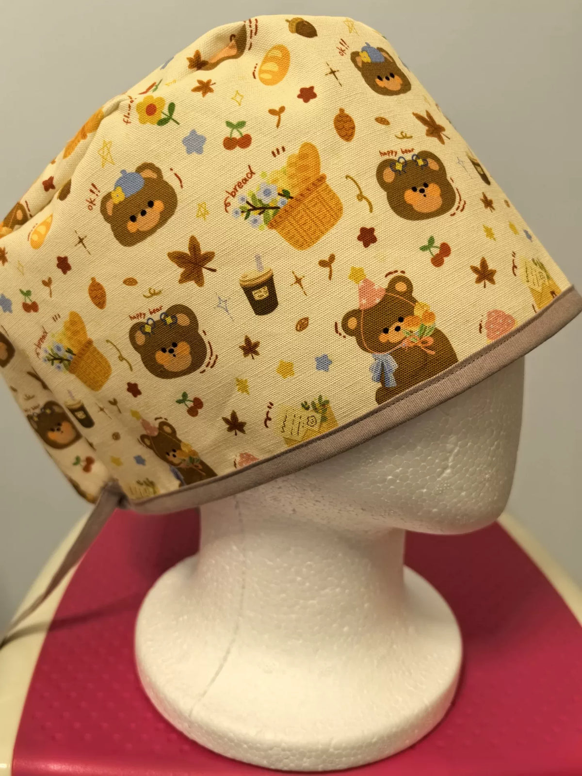 Operatiekap van Katoen Canvas met Herfst Teddy