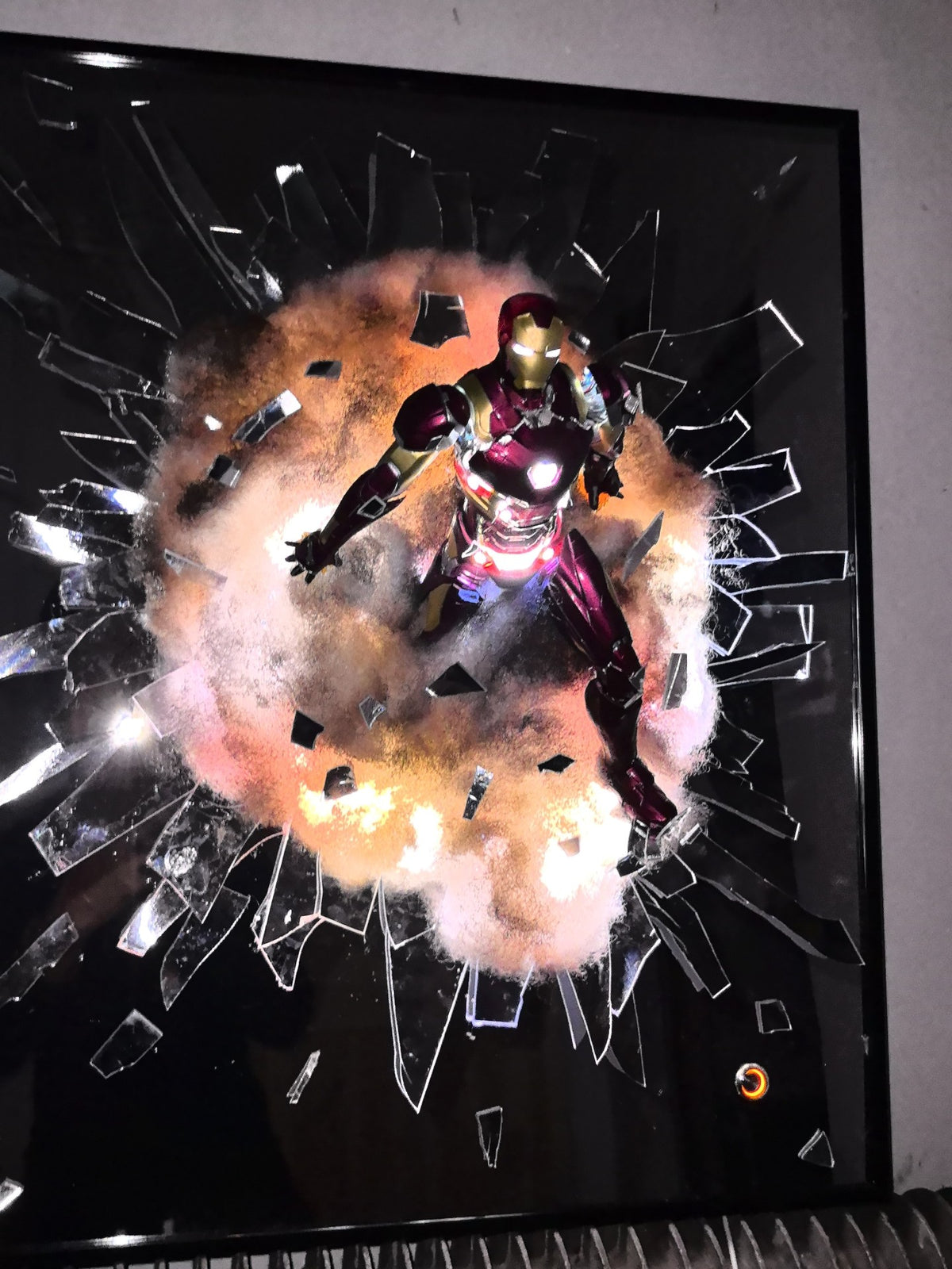 Iron Man Shattered Mirror Diorama Wall Art