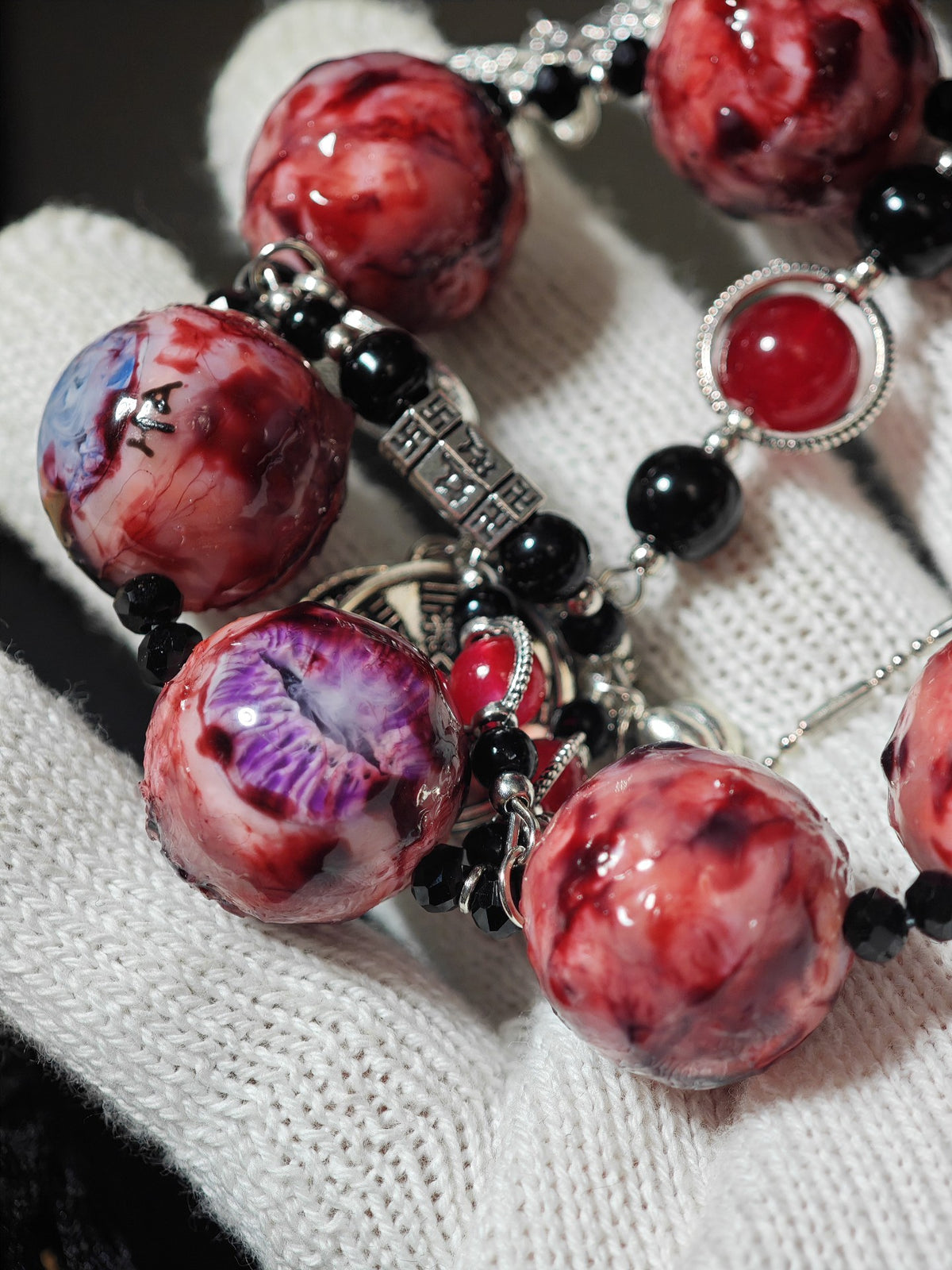 Cthulhu Eyeball Bead Bracelet Gothic Cosplay