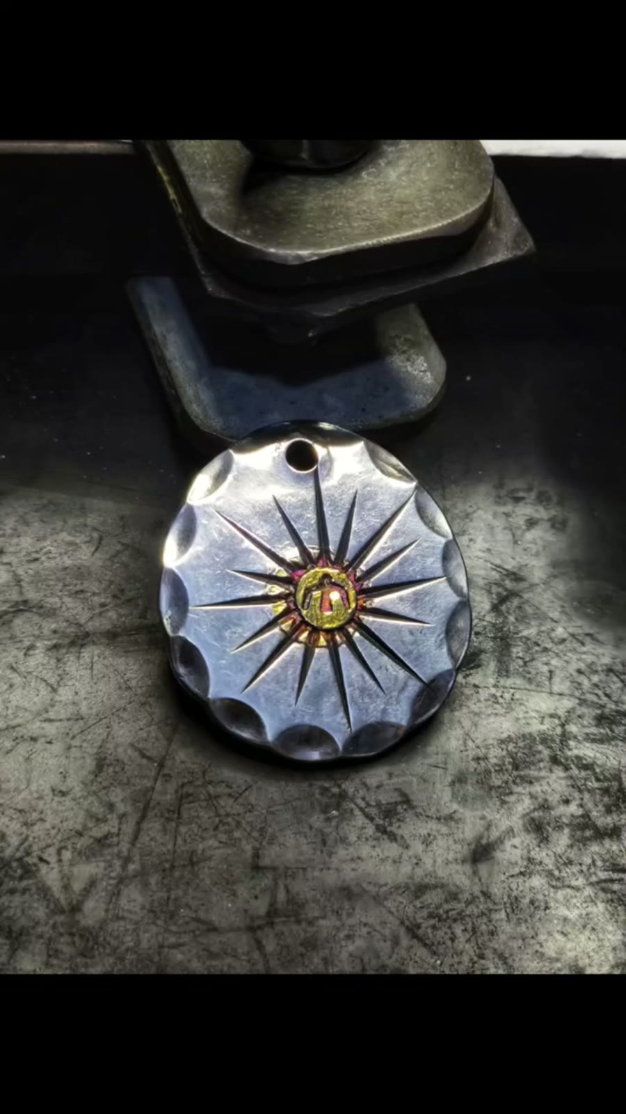 Handcrafted Silver Sunburst Pendant