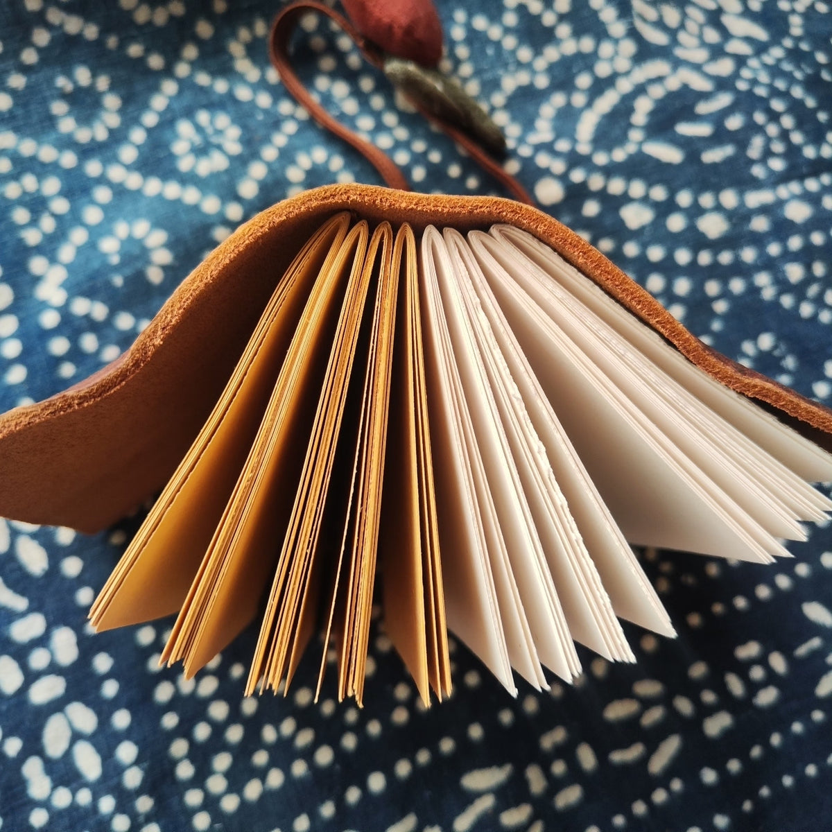 Leather Journal with Tulip Embellishment