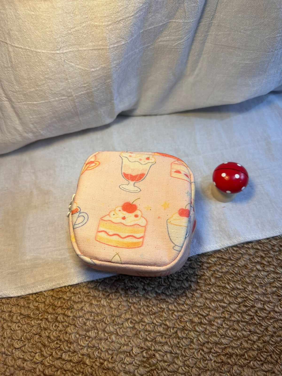 Handmade Dessert Print Storage Pouch 45