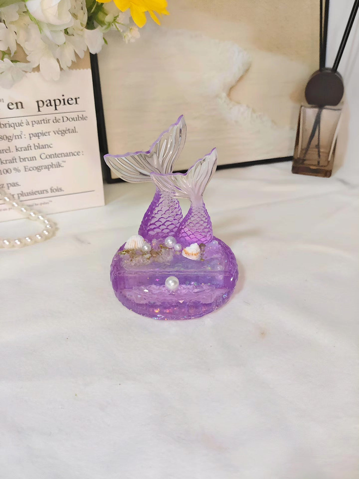 Handmade Resin Mermaid Tail Phone Stand
