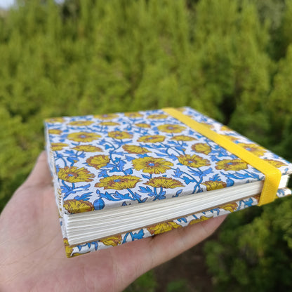 Liberty Floral Watercolor Sketchbook 12cm Square 300gsm Semi-Cotton Paper Hand-Stitched